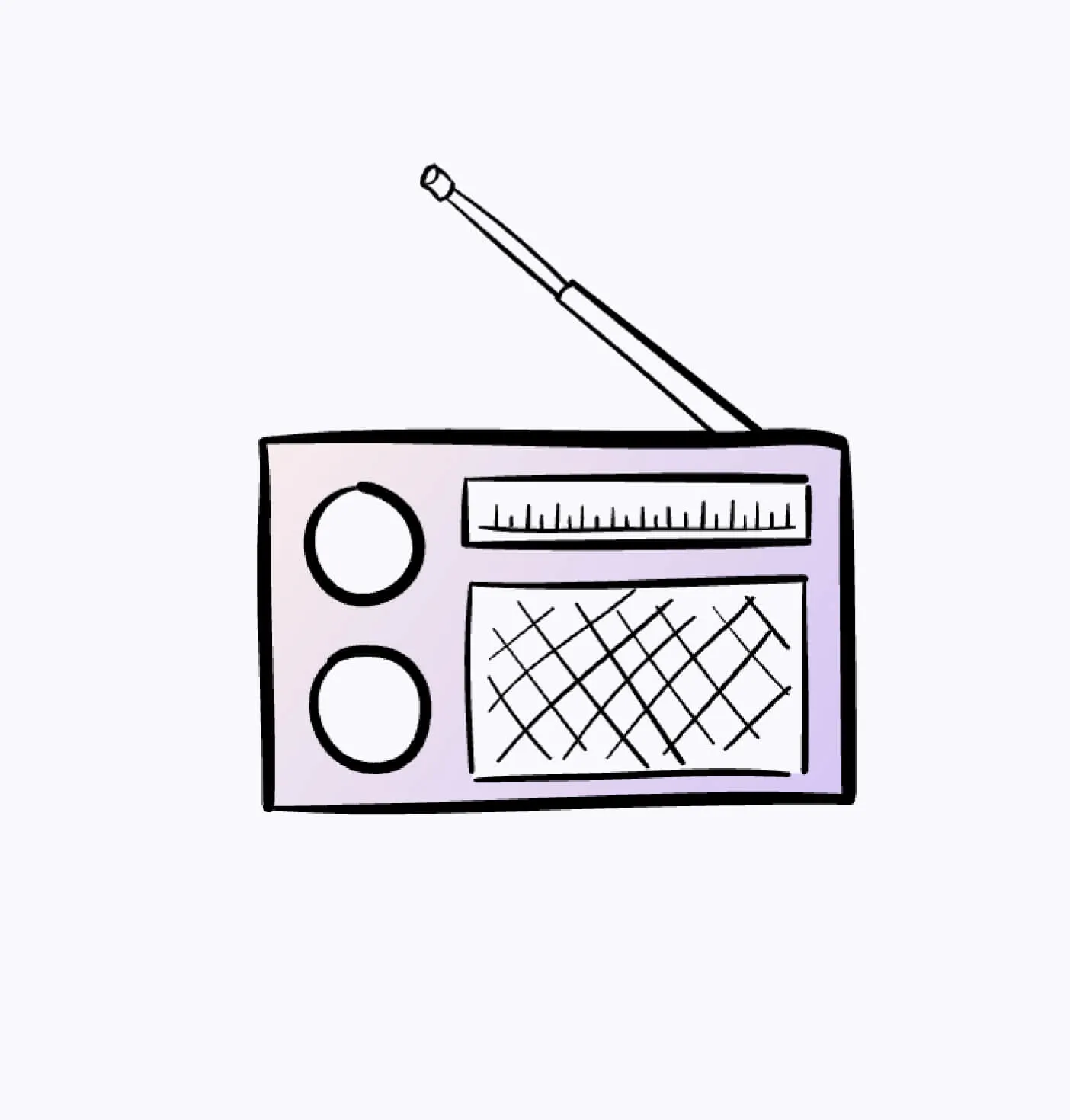 Illustration of a radio