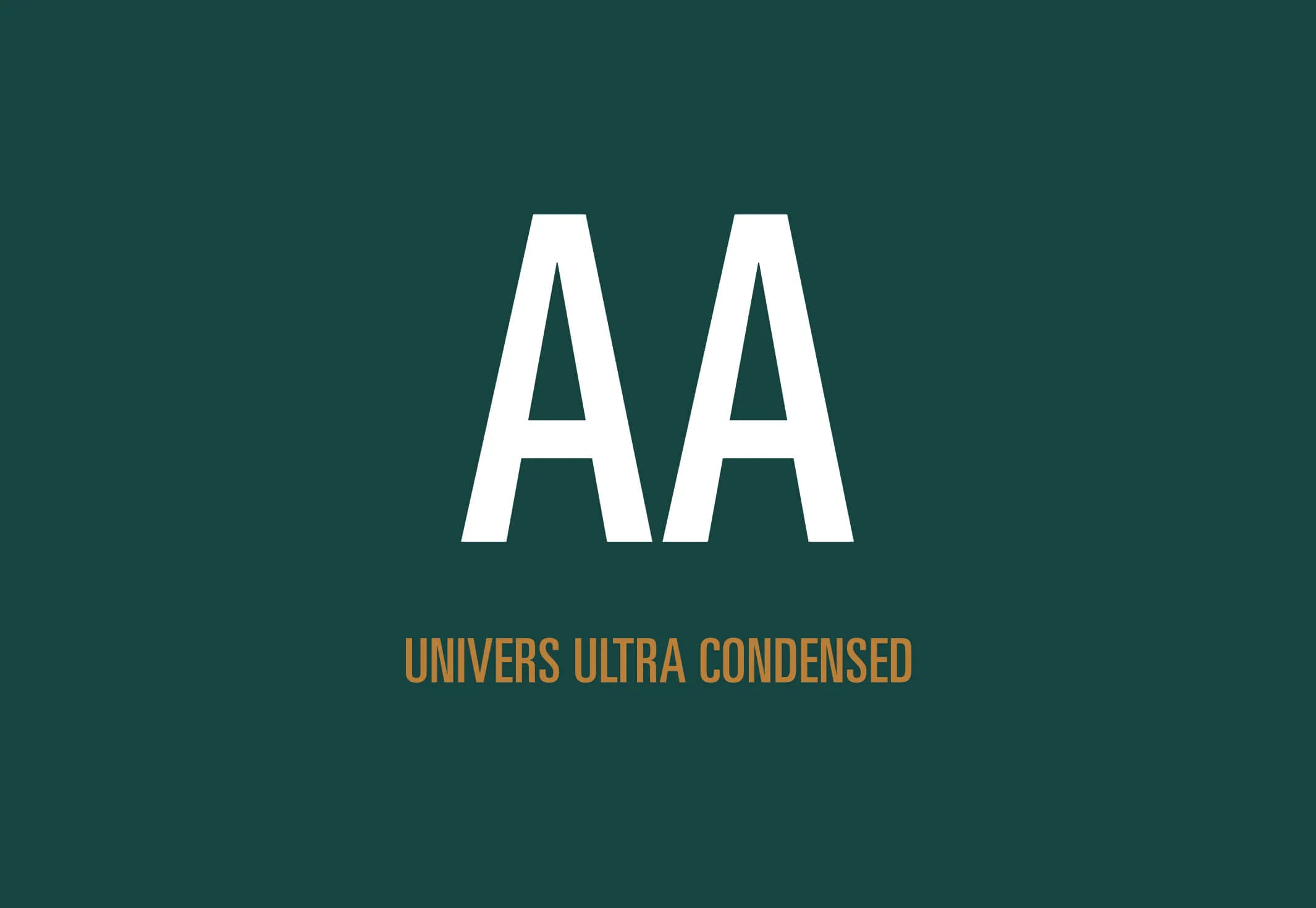 A letterform of the letter A for the font Univers Ultra Condensed.