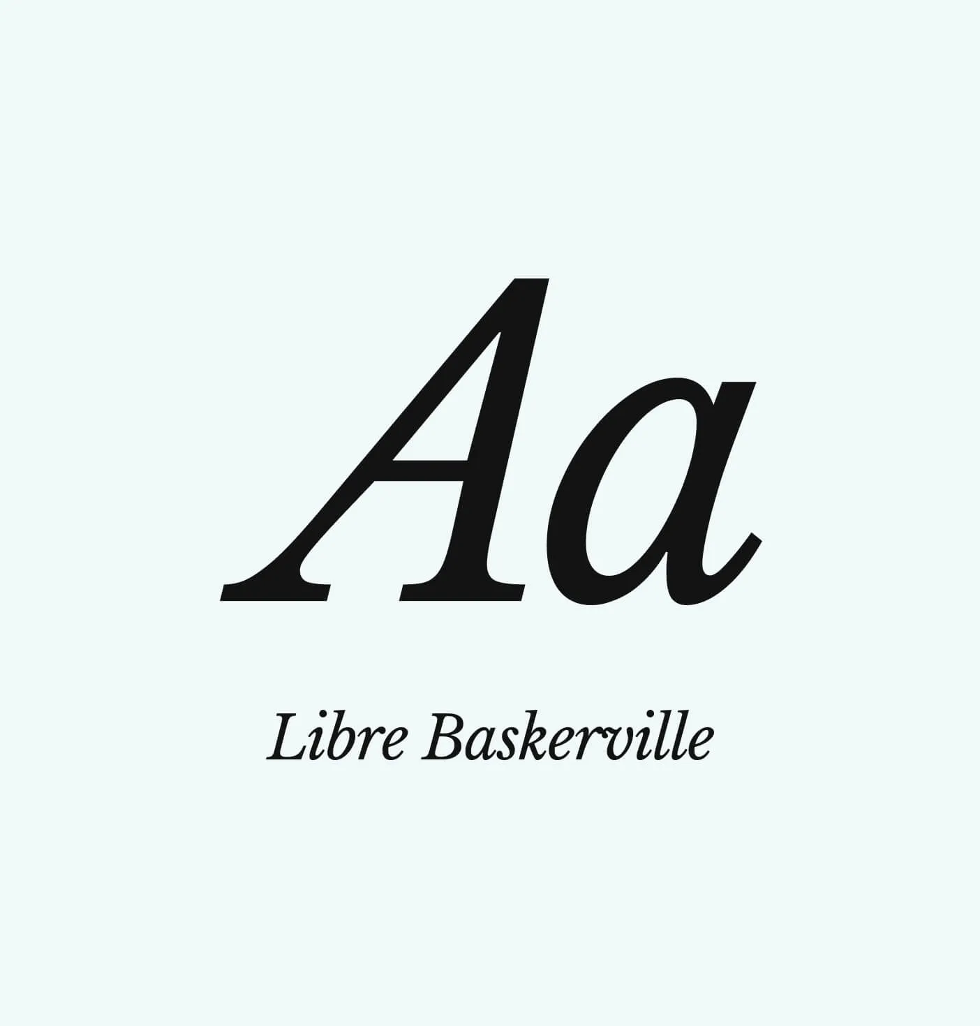 A letterform of the letter A for the font Libre Baskerville in italics.