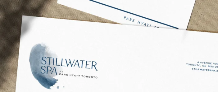 View of the top of company letterhead for Stillwater Spa